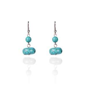 Natural Turquoise Stones Dangling Earrings