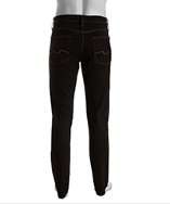   All Mankind black stretch denim straight leg jeans style# 319351801