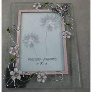  Welforth RF 435 Silver Finish Frame W/pink & Black Jeweled 