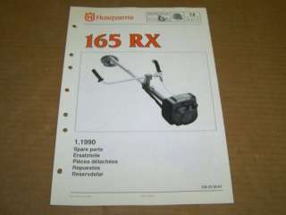 c13) Husqvarna Parts List 165RX Brush Cutter  