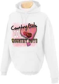 Country Gals Love Guys Cowgirl Hooded Sweatshirt  