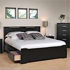 Queen Platform Bed With Storage Footboard of Lakeside Collection by 