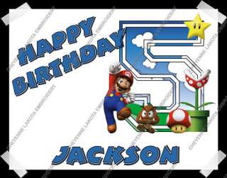 Mario Brothers Birthday Party on Mario Brothers Big Number Personalized Edible Birthday Cake Topper