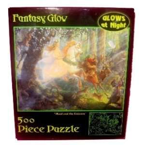   Piece Jigsaw Puzzle    Fantasy Glow Maid and the Unicorn Toys & Games