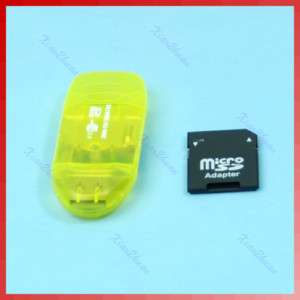 USB 2.0 SD MMC Card Reader + TF to Micro SD Adapter  