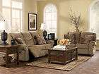 CHARISMA   TAN CHENILLE RECLINER SOFA COUCH & LOVESEAT SET LIVING ROOM 
