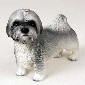 Lhasa Apso Puppy Cut Dog Figurine   Gray: Home & Kitchen