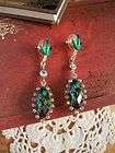 Betsey Johnson JUNGLE LEOPARD marquis shape dangle earrings Cute GIFTS