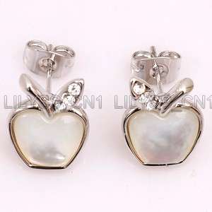 Opal Apple Earrings use SWAROVSKI Crystal 089EW  