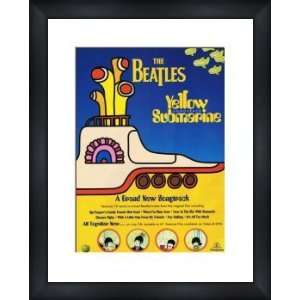 Yellow Submarine Songtrack   Custom Framed Original Ad   Framed Music 