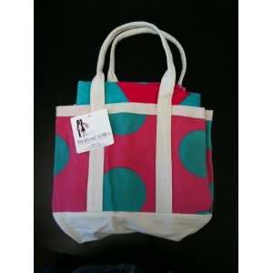  Terry Towel & Canvas Bag with Teal Dots Toys & Games