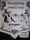 1951 Vintage STARTEX Kitchen Linens Printed Xmas Tablecloth 