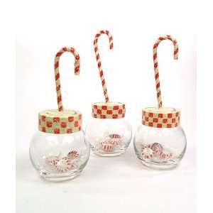  Candy Jar Candy Cane Set of 3: Home & Kitchen