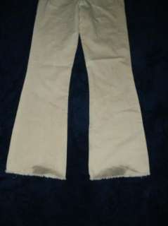BONGO LET ME B jrs 11 khaki Pintuck Low stretch frayed flare jeans 