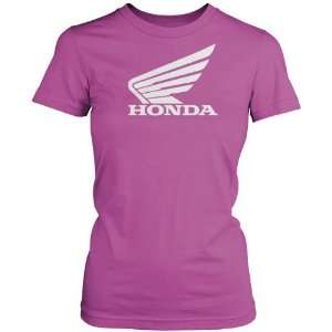    Honda Collection Womens Big Wing T Shirt   Medium/Pink Automotive