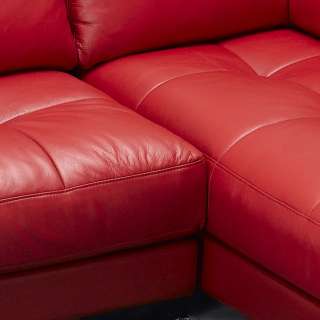   Contemporary Red Sectional Leather Sofa Couch Modern by Tosh Furniture