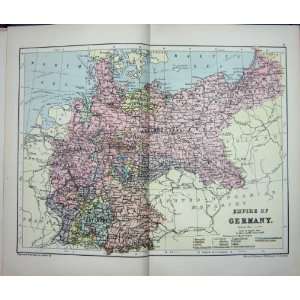    Colour Map C1882 Empire Germany Bavaria Hanover