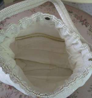 Vintage WHITE MESH Med Size Shoulder Bag/Purse/Handbag  