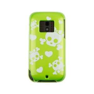   Green and White Skulls For HTC Touch Pro 2 Cell Phones & Accessories