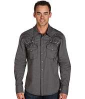 Rock N Roll Cowboy   Long Sleeve Snap Shirt With Winged Embroidery