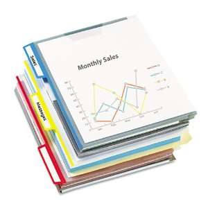   Folders w/Tabs, Letter, Poly, Clear/Blue/Green/Purple/Red/Yellow, 6/Pk