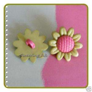 15 Flower Craft Kid Child Doll Sew Button 16.5mm K332  