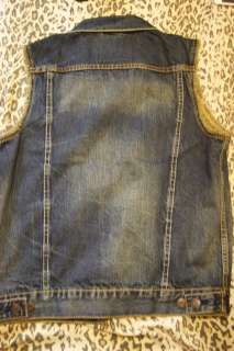 Custom made studded denim vest.Denim waistcoat(Snakeskin snapback,TISA 