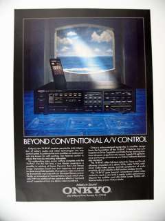 Onkyo TX RV 47 Stereo Receiver 1985 print Ad  