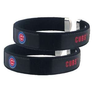 Chicago Cubs   MLB Fan Band Bracelet (2 Pack) Sports 