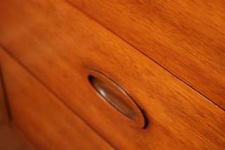 RARE Vtg Dixie Pecan Mid Century Modern 9 Drawer Long Dresser credenza 