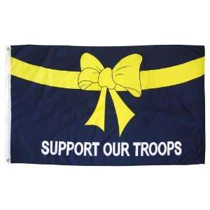  3ft x 5ft Support Our Troops Blue Polyester Flag Patio 