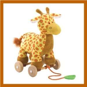    Old fashioned Tug along Pull Toy Giraffe New 
