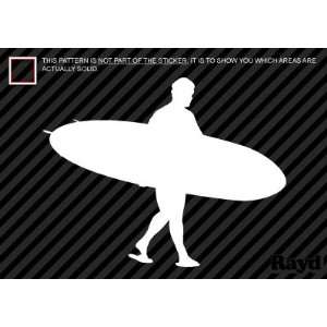  (2x) Longboard Surfer   Sticker #2   Decal   Die Cut 