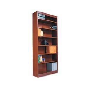  Square Corner Wood Veneer Bookcase, 7 Shelf, 35 3/8w x 11 