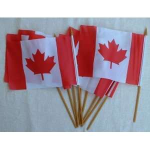  10 Canada Hand Flag 4X6 Inch Patio, Lawn & Garden