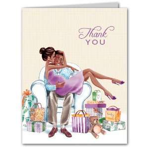    Kisses for Baby Neutral Thank You Notes (Multicultural) Baby