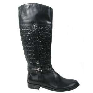 Costume National Black Leather Boots:  Sports & Outdoors