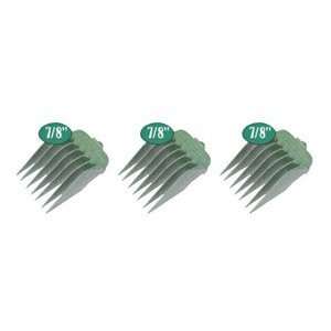  Wahl 3 Pack Size # 7 Nylon Attachment Comb 7/8 Green 