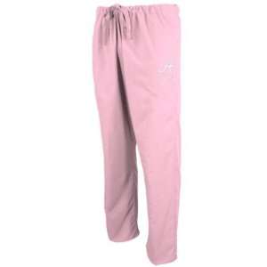  Alabama Crimson Tide Ladies Pink White Scrub Pants Sports 