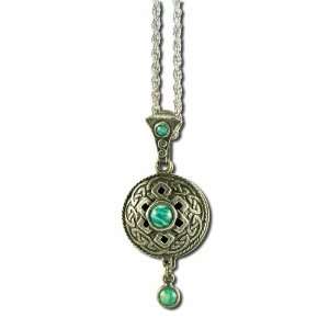  Celtic Green ite Antiquity Diffuser Pendant Necklace 