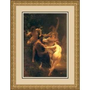  Nymphs and Satyr by William Adolphe Bouguereau   Framed 