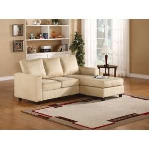   55919 Willa Reversible Chaise Sectional, Cream Finish