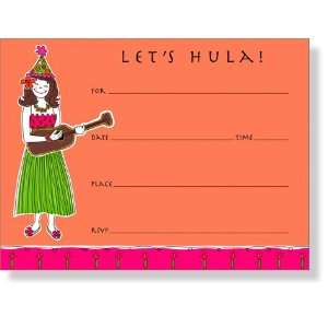    Hula Girl Fill In Party Invitations