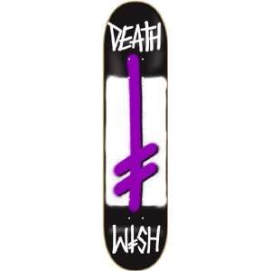  Deathwish Box D Power Logo Skateboard Deck   8.25 Black 