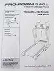 Pro form  Model 831.294050 Treadmill Users Manual