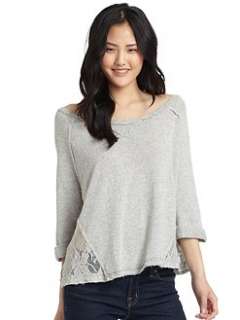 Free People   Lace Detail Sweater