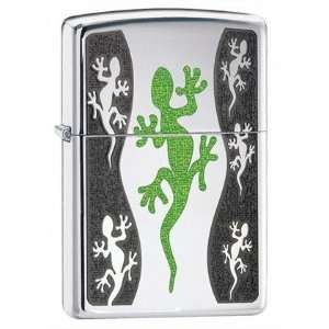 Zippo Green Lizard High Polish Chrome Lighter: Kitchen 