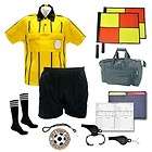 referee soccer package short flag whistle bag yellow jersey youth