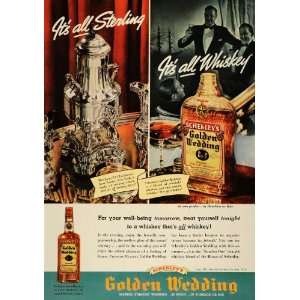   Golden Wedding Whiskey Bourbon Rye   Original Print Ad