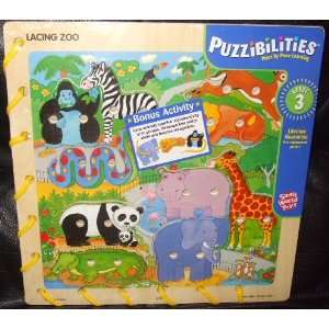   Lacing Zoo Animal Puzzle by Small World Toys: Toys & Games